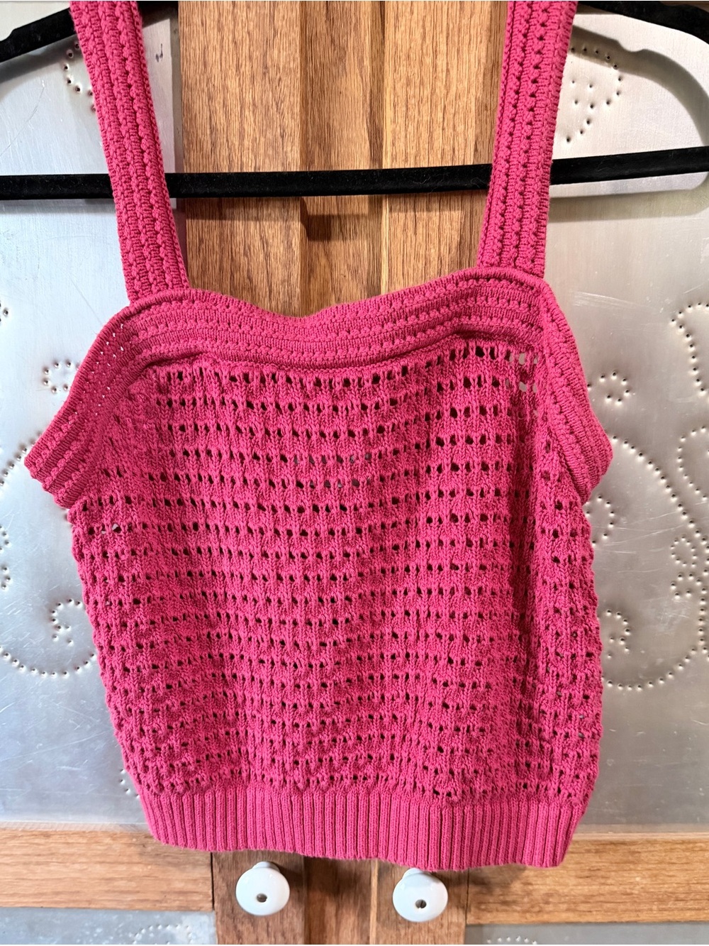 Universal Thread Hot Pink Crochet Knit Cami Tank